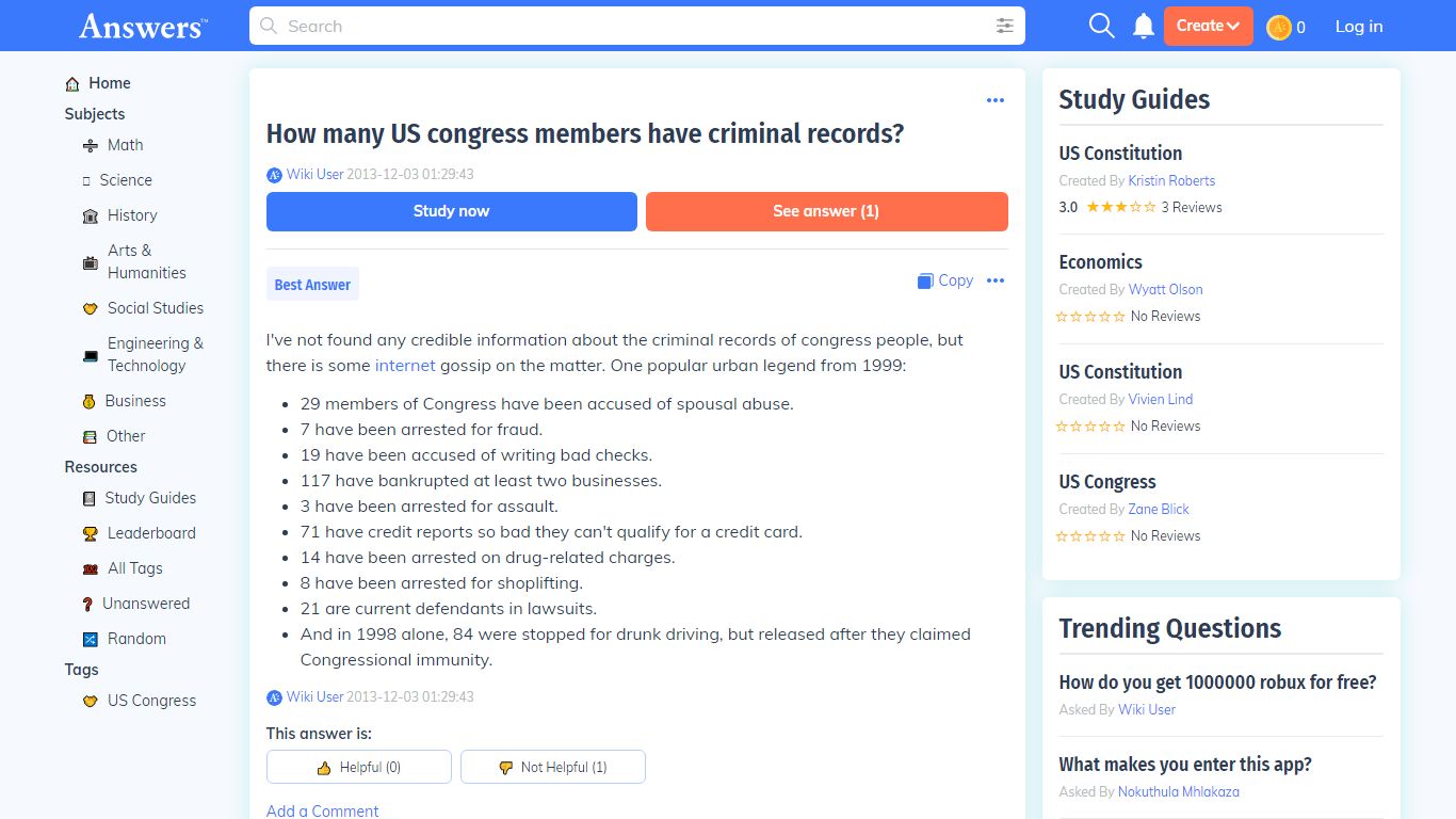 How many US congress members have criminal records? - Answers